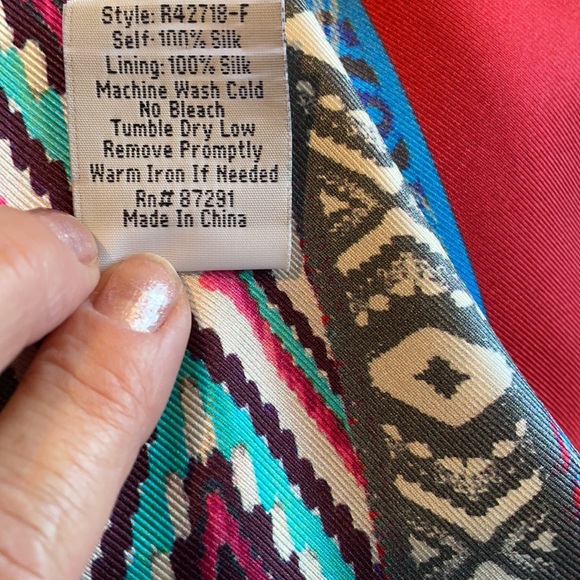 Johnny Was Silk Reversible Bomber Jacket - Picture 11 of 11